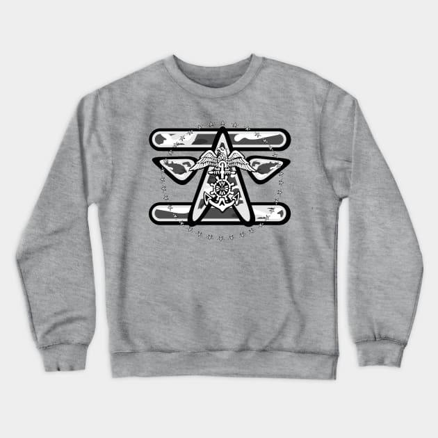 Navy - Eagle Star Crewneck Sweatshirt by GR8DZINE